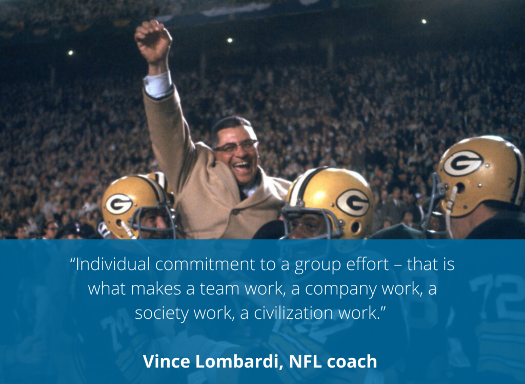 Vince Lombardi Quote: The harder you work, the harder it is to surrender. –  Vince... - CoolNSmart