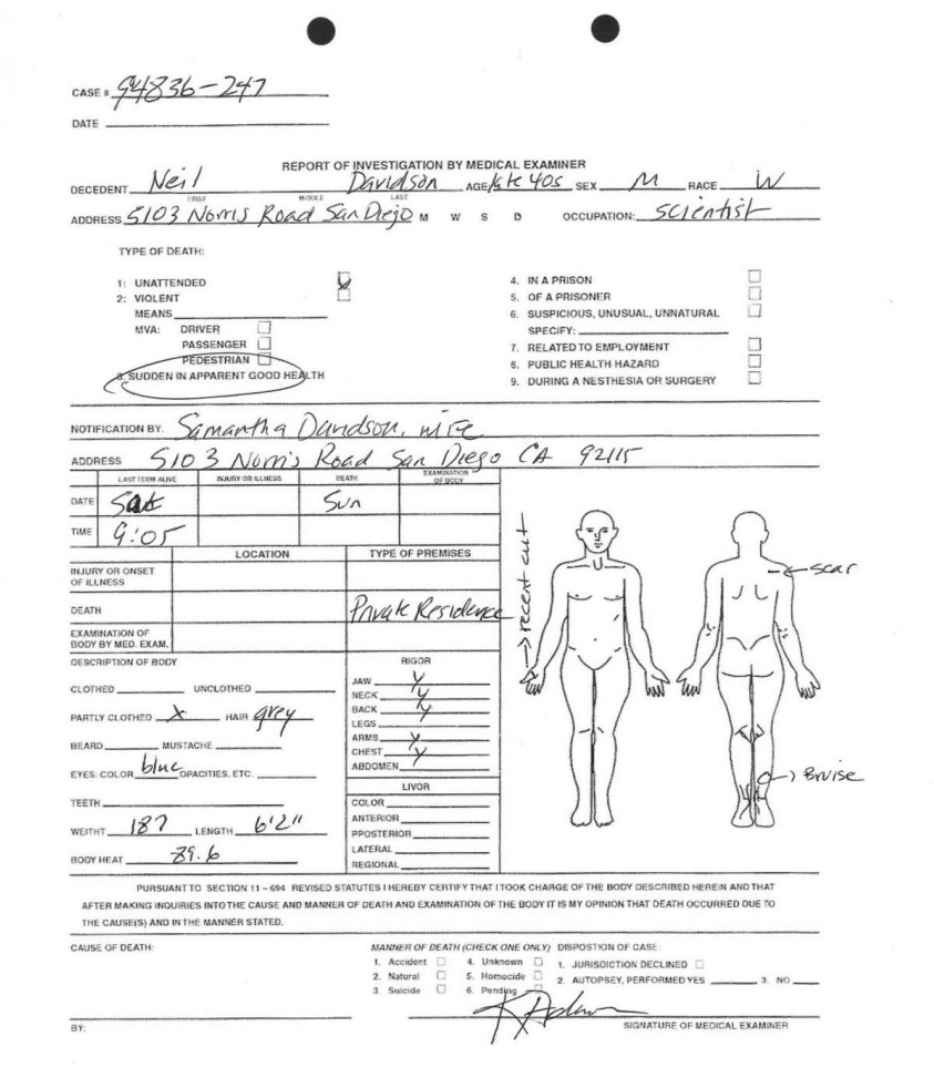 autopsy report