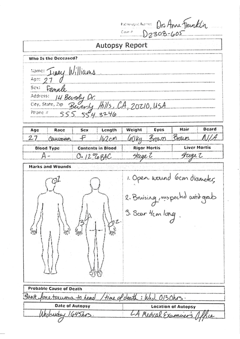 Autopsy Report