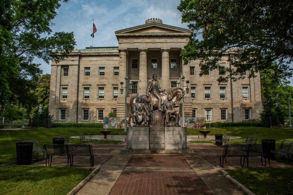 a photo of The North Carolina State Capitol completed in 1840