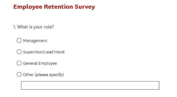 employee retention survey