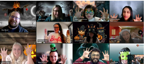 virtual team building activity for halloween